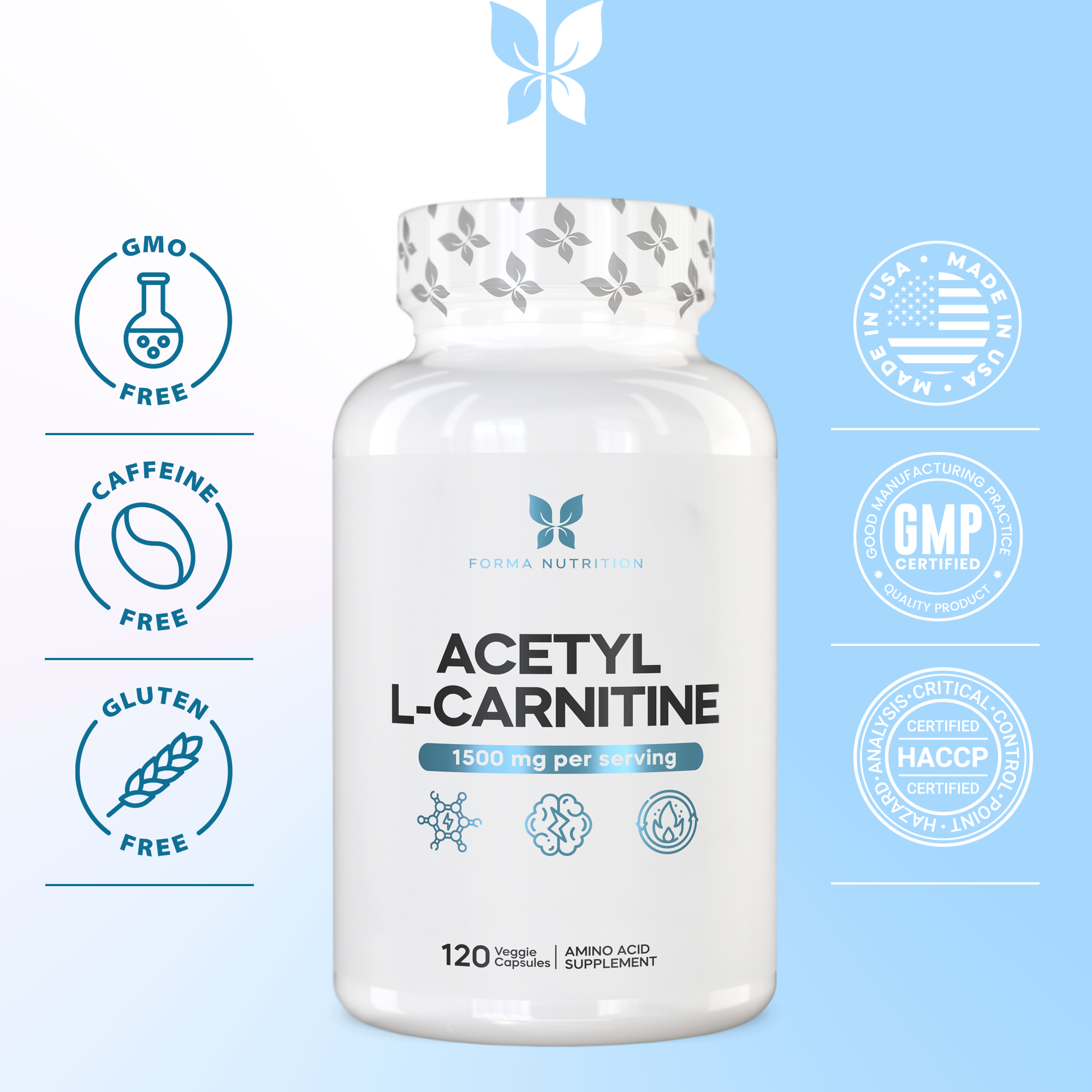 FORMA NUTRITION Acetyl L-Carnitine 750mg/ 120 Capsules