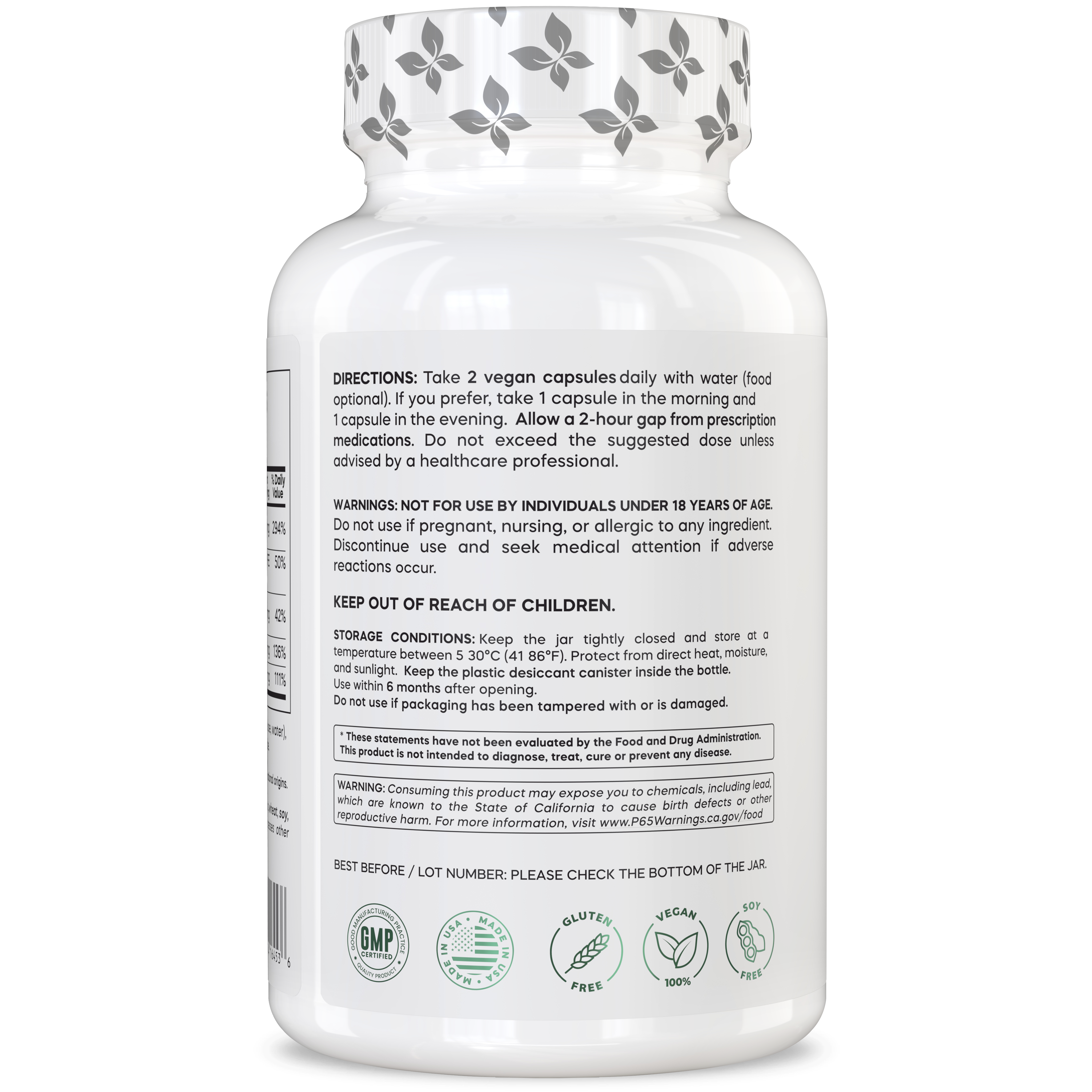 FORMA NUTRITION Advanced ZMC+ (Zinc Magnesium Copper + B6) Methylated Mineral Complex with Active B6 | 120 capsule vegetarian capsules