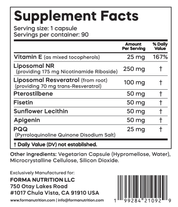 FORMA NUTRITION Advanced Vital 8 – Supplement Facts Panel
